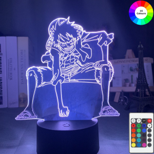 Luffy 3D LED Illusionslampe MNK1108 7 Farben ohne Fernbedienung Offizieller One Piece Merch