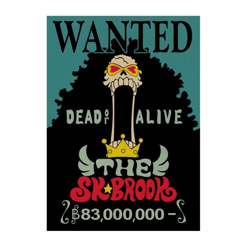 One Piece Classic Cartoon Soul King Brook Wanted Poster ANM0608 Default Title Official One Piece Merch