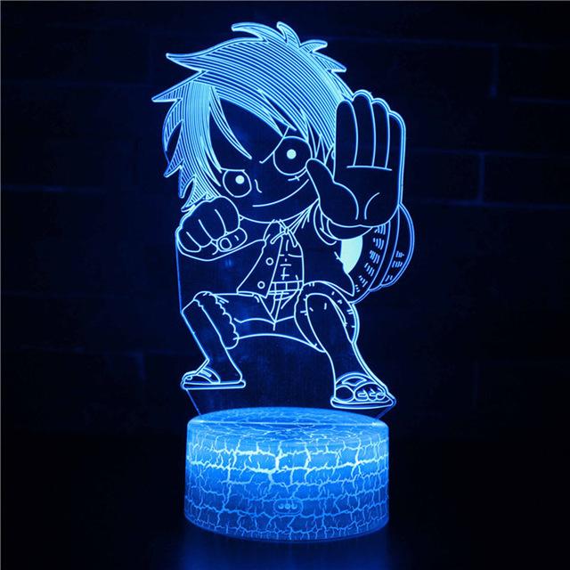 One Piece Young Monkey D. Ruffy Child LED Lamp Figure ANM0608 Touch Offizieller One Piece Merch