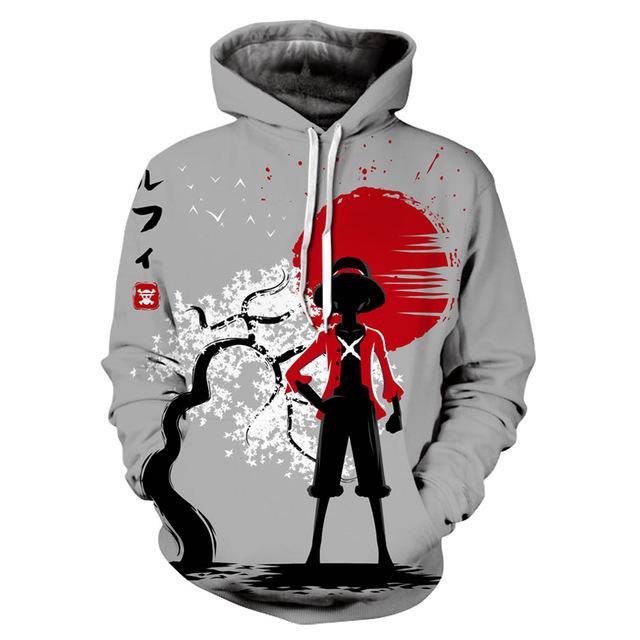 One Piece Monkey D. Luffy Japan Hoodie ANM0608 M Official One Piece Merch
