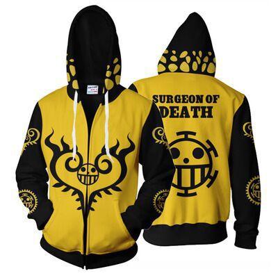 One Piece Surgeon of Death Law Zip Hoodie ANM0608 S Official One Piece Merch