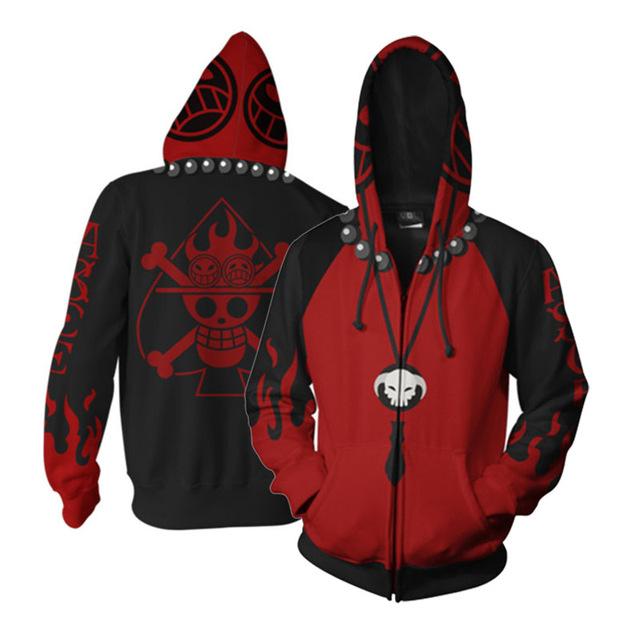 One Piece Spade Pirates Zip Hoodie ANM0608 S Official One Piece Merch