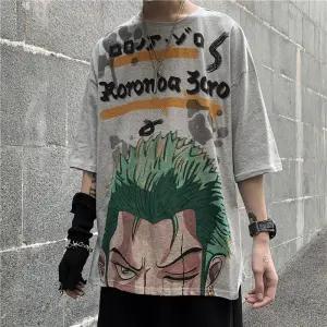 One Piece Roronoa Zoro Streetwear T-Shirt ANM0608 S Official One Piece Merch