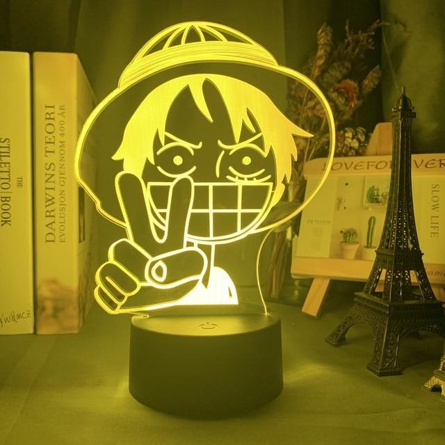 One Piece Monkey D. Luffy Peace Sign LED Lamp ANM0608 Touch Offizieller One Piece Merch