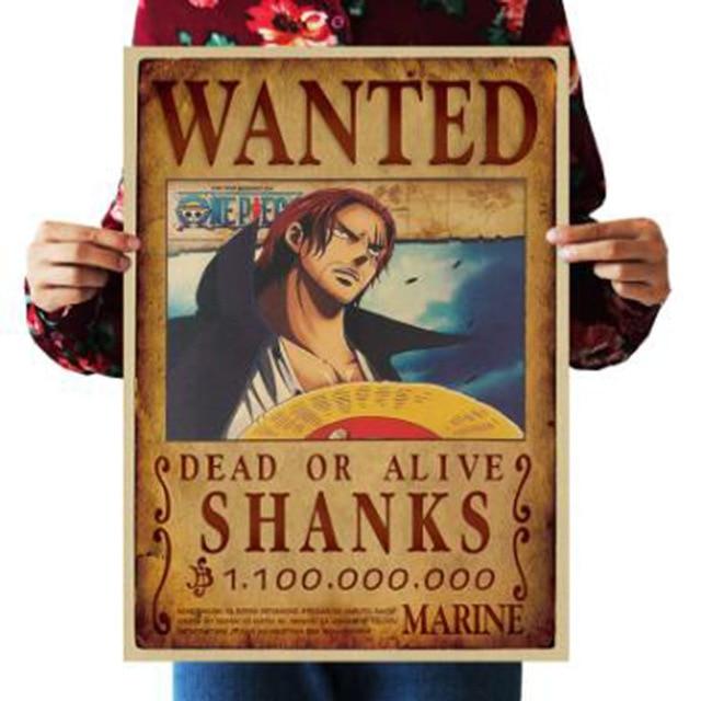 One Piece Dead or Alive Shanks Wanted Bounty Poster ANM0608 Titre par défaut Officiel One Piece Merch
