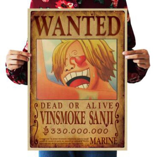 One Piece Chết hay sống Vinsmoke Sanji Wanted Bounty Poster ANM0608 Tiêu đề mặc định Chính thức One Piece Merch