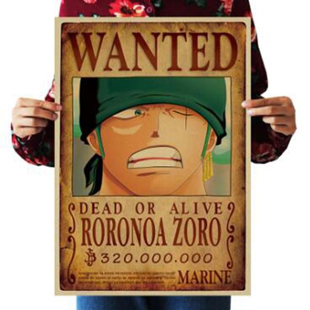 One Piece Dead or Alive Roronoa Zoro Wanted Bounty Poster ANM0608 Tiêu đề mặc định Chính thức One Piece Merch