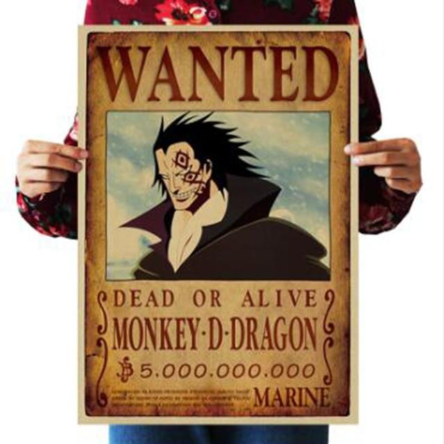 One Piece Dead or Alive Monkey D. Dragon Wanted Bounty Poster ANM0608 Default Title Official One Piece Merch