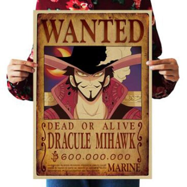 One Piece Dead or Alive Dracule Mihawk Wanted Bounty Poster ANM0608 Default Title Official One Piece Merch
