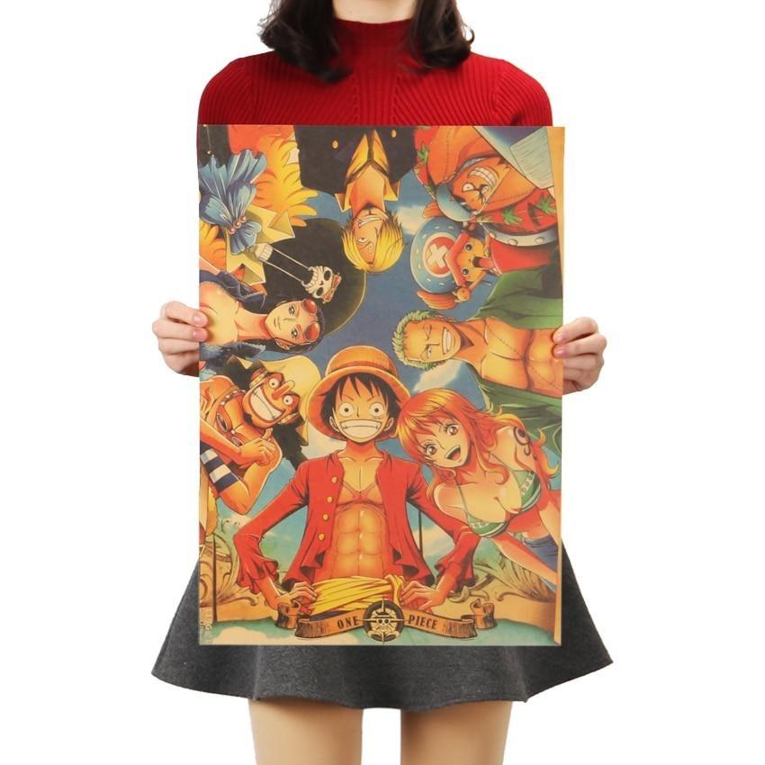 One Piece Main Characters Poster Wall Sticker ANM0608 Default Title Official One Piece Merch