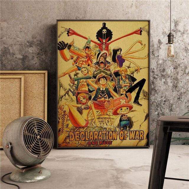 Phi hành đoàn Mũ Rơm tuyên bố chiến tranh One Piece Poster OMS0911
