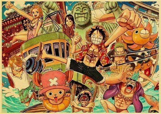 Kỳ nghỉ của Phi hành đoàn Mũ rơm One Piece Poster OMS0911