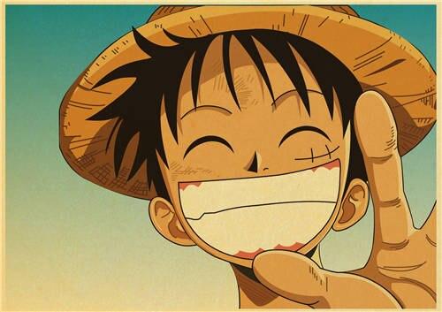 One Piece Poster Luffy với nụ cười lớn OMS0911