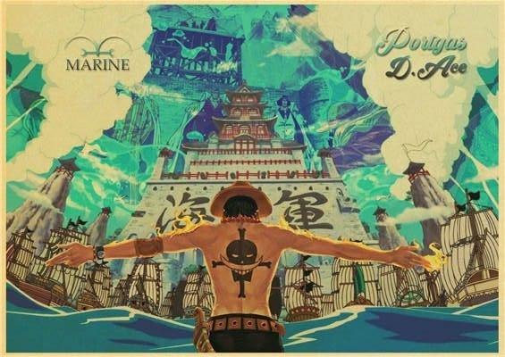 One Piece Poster Portgas từ Ace đến Marine Ford OMS0911
