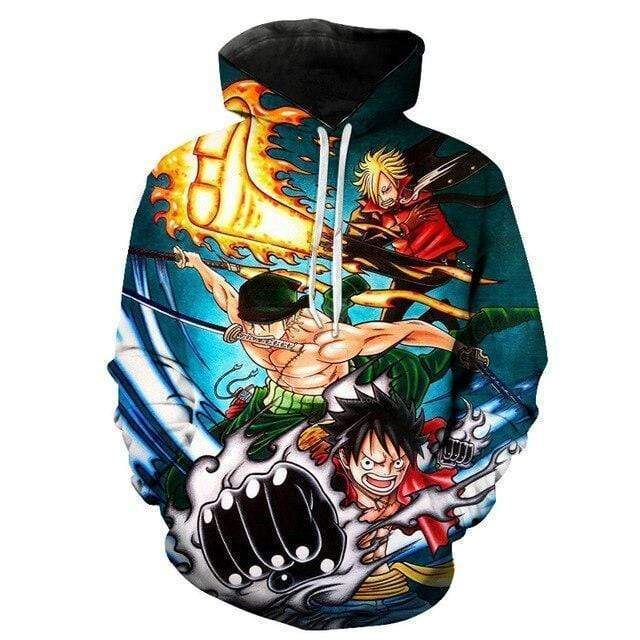 Le sweat-shirt Monster Trio One Piece OMS0911