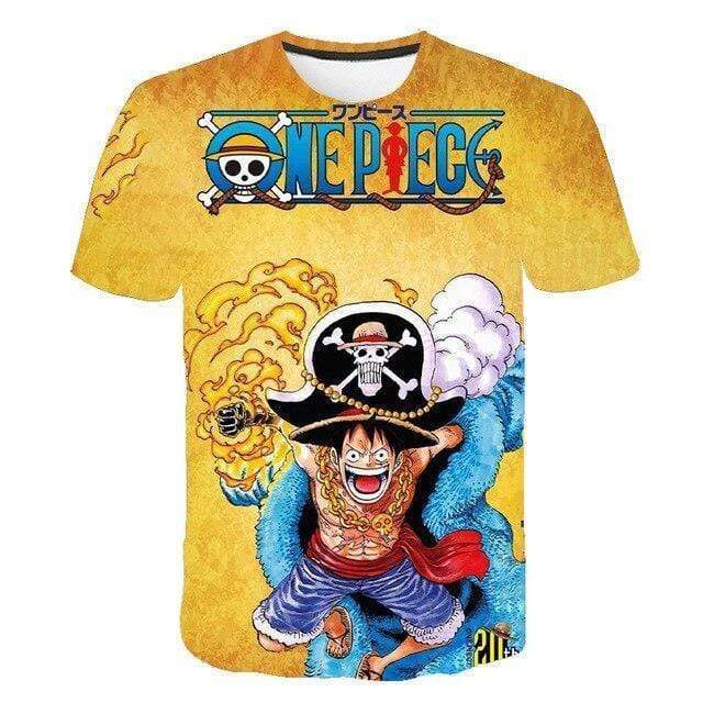 Monkey D Ruffy das T-Shirt mit Strohhut One Piece OMS0911
